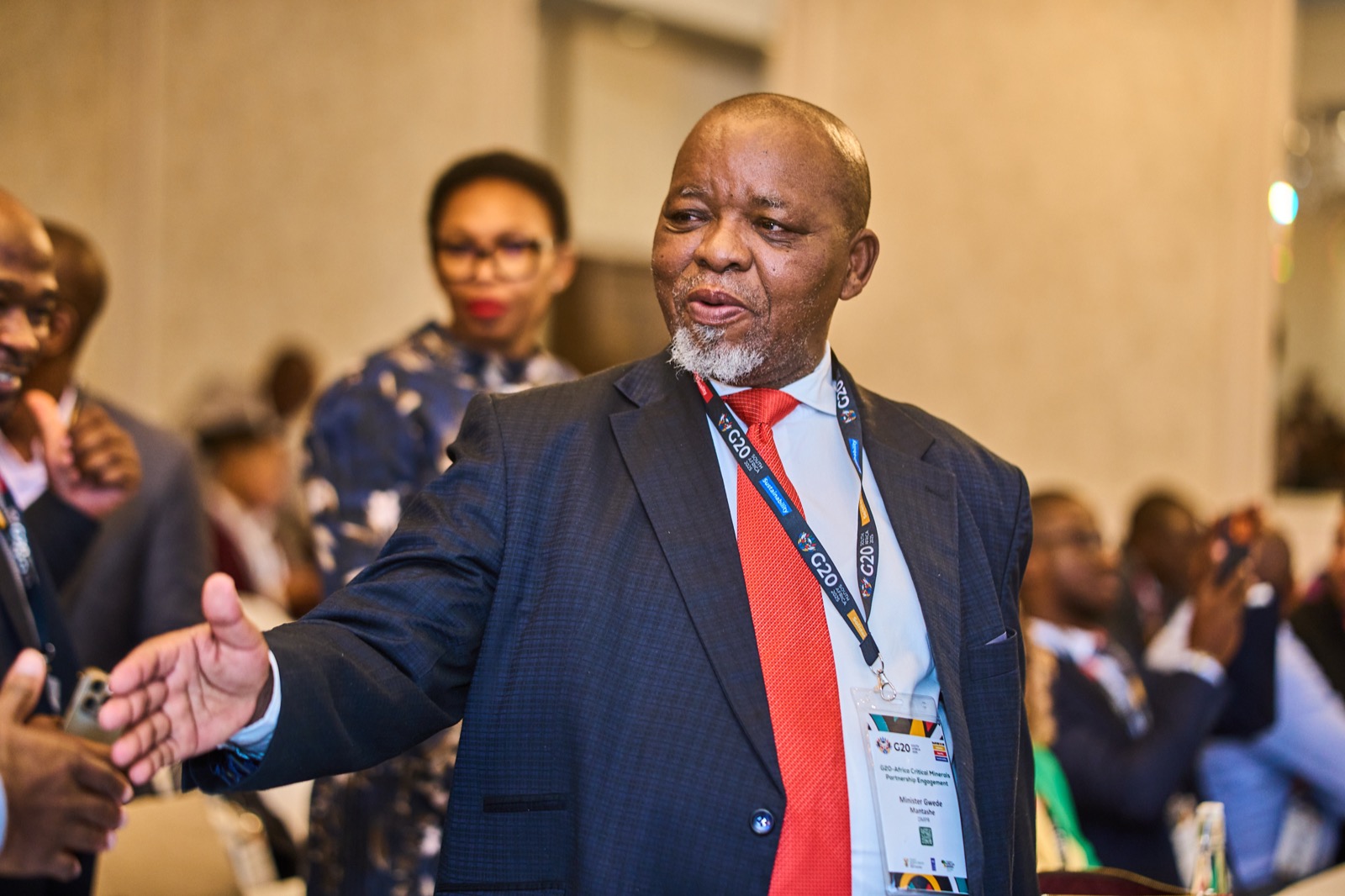 A delegate addressing the room