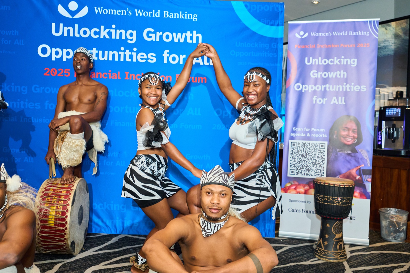 Dancers performing for the room